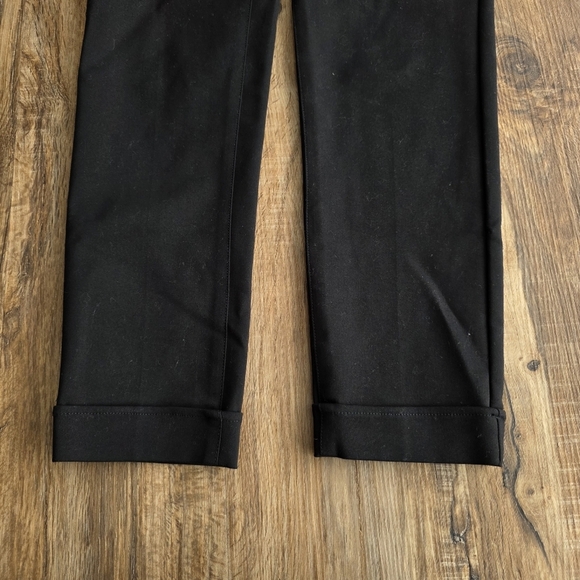 Saks Fifth Avenue Black Trousers Cuffed Hem Size 2 - Picture 8 of 8